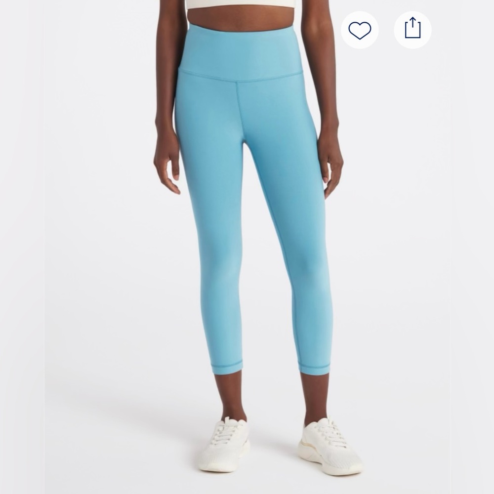 MPG Light Blue Women's High Rise Capri Leggings